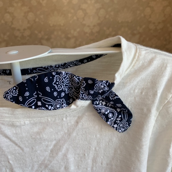 Talbots long sleeve tee with bandana bow at beck. Tee haw! - Picture 2 of 4